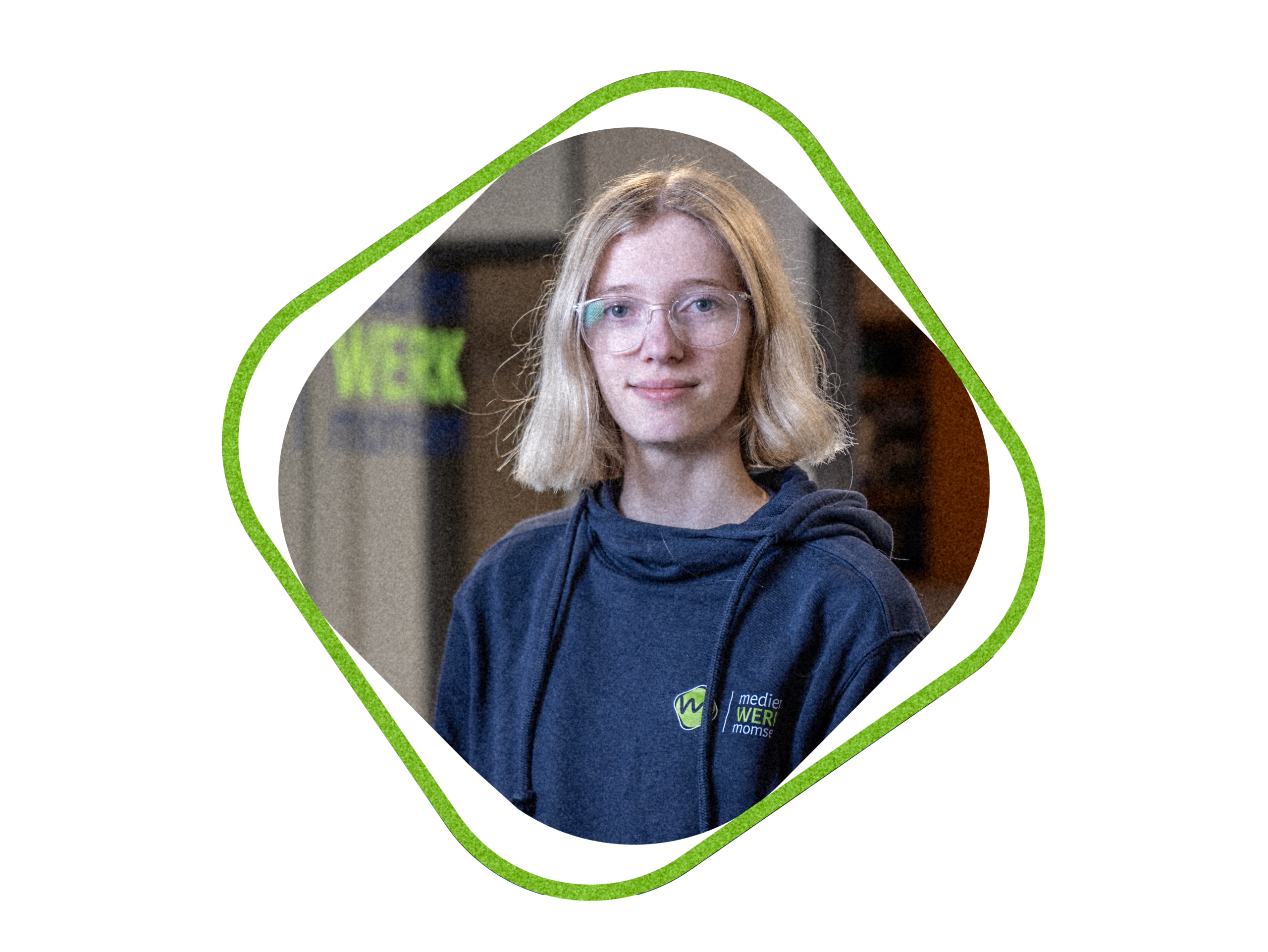 Auszubildende bei medienWERK Momsen Annalena Rusack.