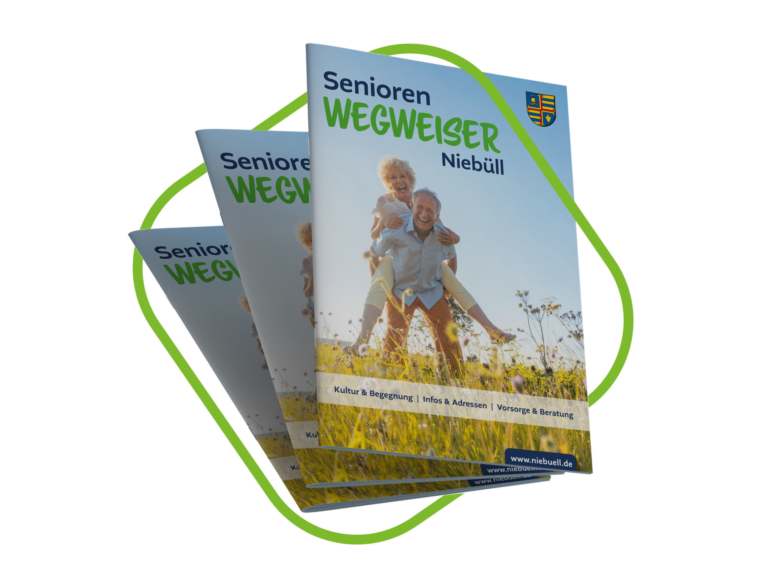 Mockup von dem Magazin Senioren Wegweiser Niebüll.