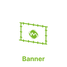 PVC- und Meshbanner mit Ösen für den Außeneinsatz.
