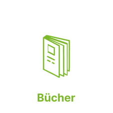 Klebegebundene Bücher und Broschüren.