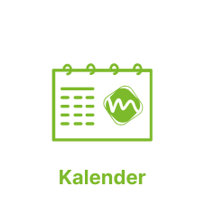 Wandkalender mit Wire-O-Bindung.